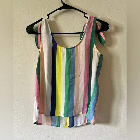 So Rainbow Tie Strap Tank Top - XS - Picture 3 of 4